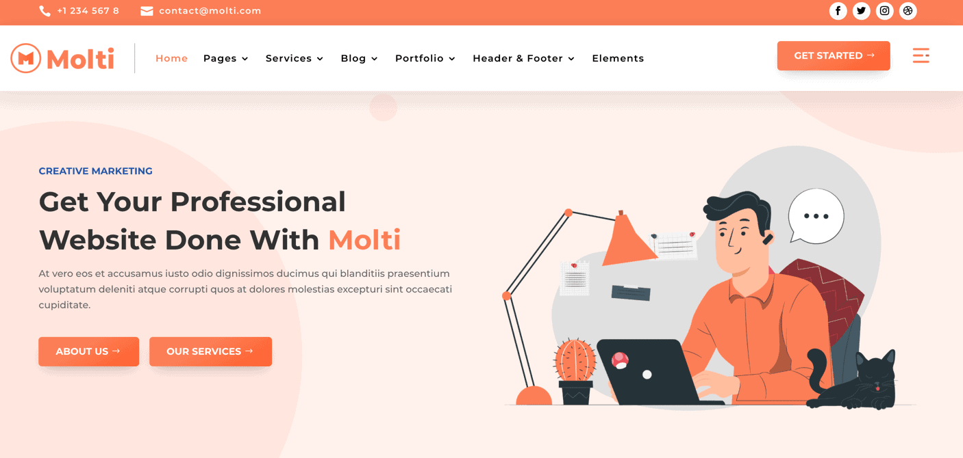 Molti Homepage hero