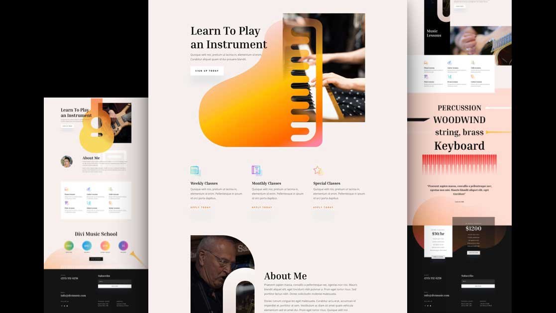 divi music teacher layout pack featured image