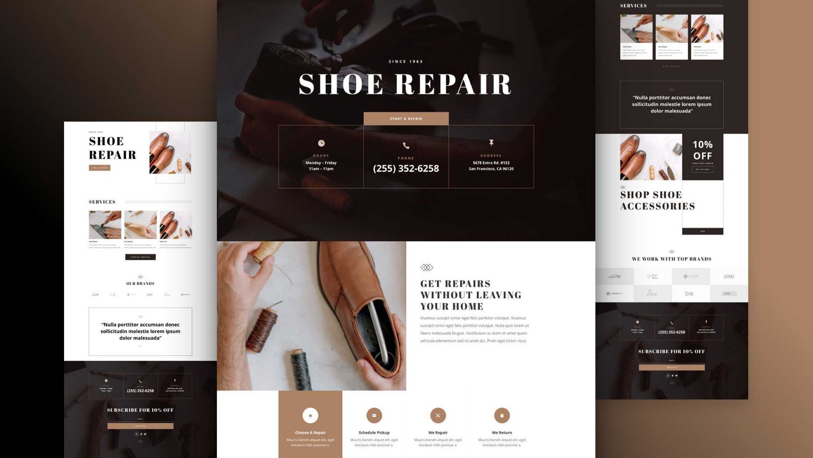divi shoe repair layout pack featured image